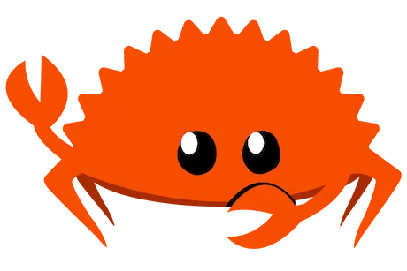 A floating Ferris the crab the unofficial mascot for Rust